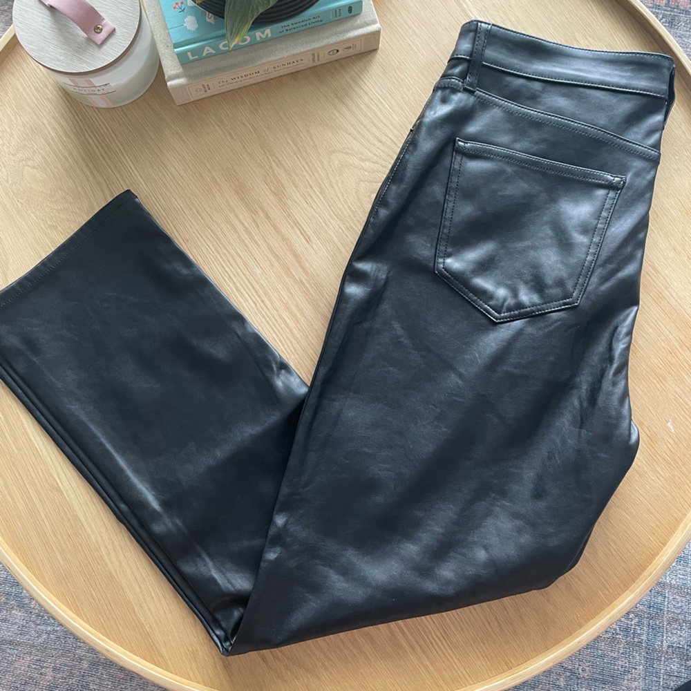 Gap Black Faux Leather Pants